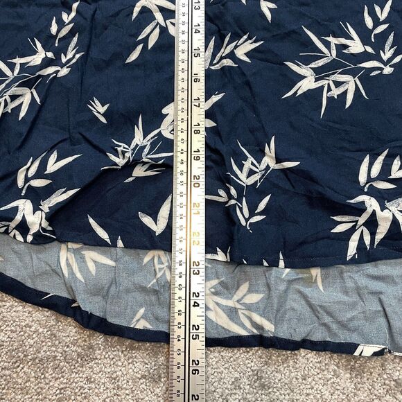 Cassee's Blouse top Womens 3X Blue White Floral 3/4 Sleeve Rayon Soft New NWT - Picture 8 of 13